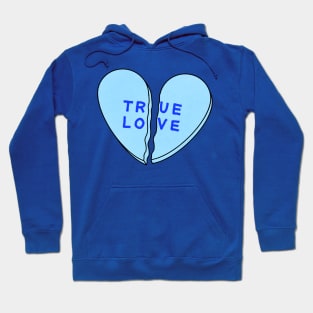 Broken Candy Heart Blue Hoodie